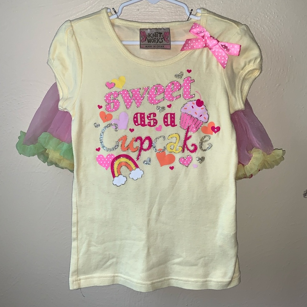 Sz 5 Girls “SWEET AS A CUPCAKE” birthday tutti complete outfit set